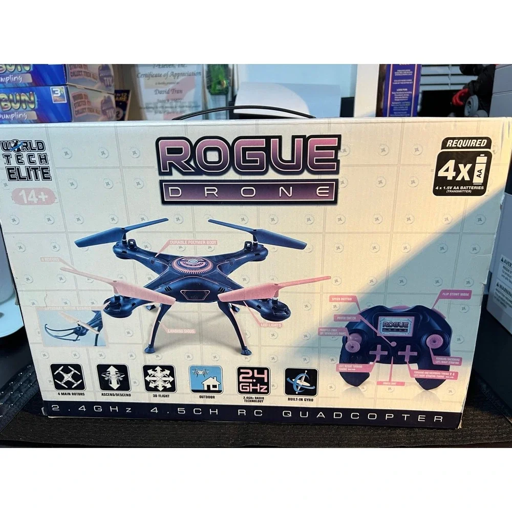 Rogue Drone Kids RC Quadcopter - Black & Red - Picture 3 of 6